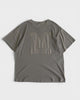 エムエムシックス メゾン マルジェラ イニシャルロゴパッチ 異素材切り替え Tシャツ グレージュ レディース