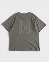 エムエムシックス メゾン マルジェラ イニシャルロゴパッチ 異素材切り替え Tシャツ グレージュ レディース