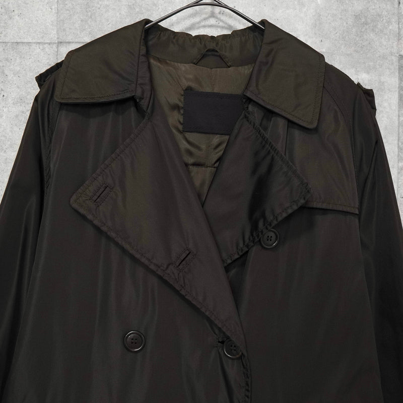 プラダ ナイロン トレンチコート ブラウン