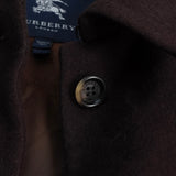 バーバリー ステンカラー カシミア アンゴラ コート ウールコート ブラウン レディース