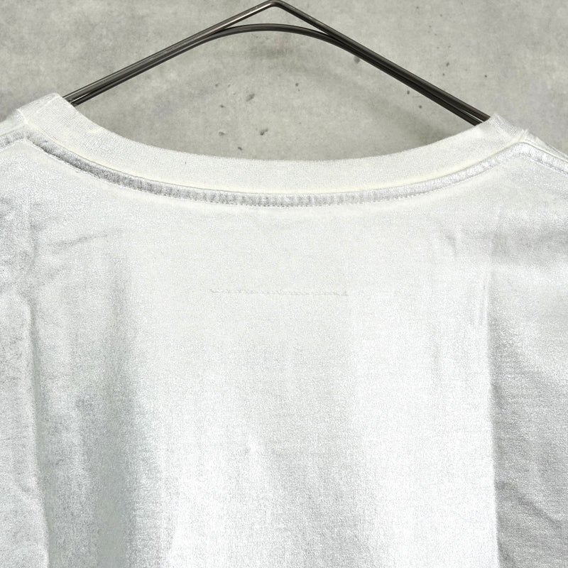 エムエムシックス メゾン マルジェラ 2018AW ロゴ コーディング Tシャツ メタリックシルバー