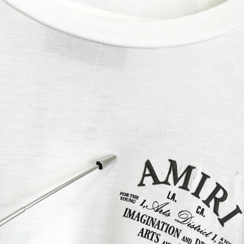 アミリ Arts District Tee ロゴ 両面プリント Tシャツ ホワイト タグ付き未使用品