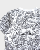 プレイ コム デ ギャルソン Tシャツ ホワイト ブラック S レディース