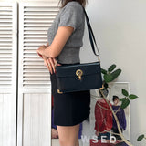 Vintage Calf Leather One Shoulder Bag