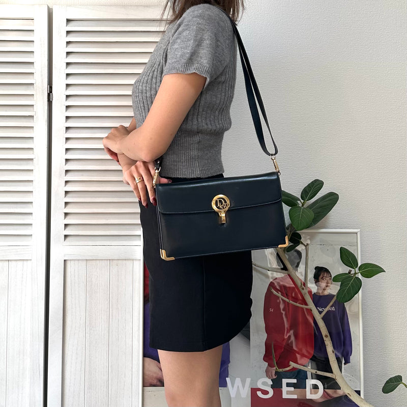 Vintage Calf Leather One Shoulder Bag