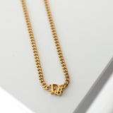 Dior Logo Flat Link Chain GP Gold Necklace