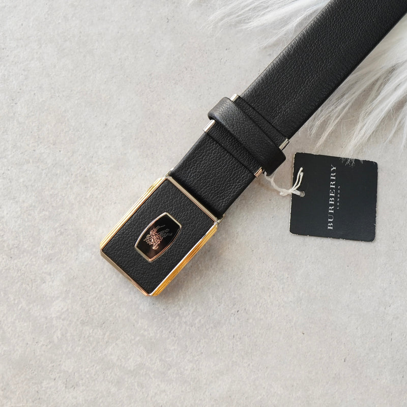 バーバリー ヴィンテージ ホースロゴ 差し込み式 ベルト ブラック メンズ デッドストック 箱付き