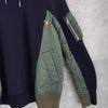 Sponge Sweat × MA-1 Pullover サカイ ドッキング スウェット MA-1 ネイビー / カーキ