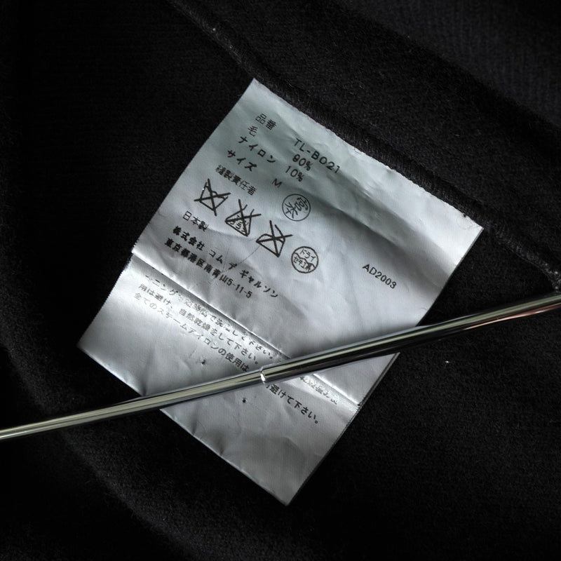 トリコ コムデギャルソン 2003年製 薔薇 装飾 カットオフ ウール ベスト レディース ブラック