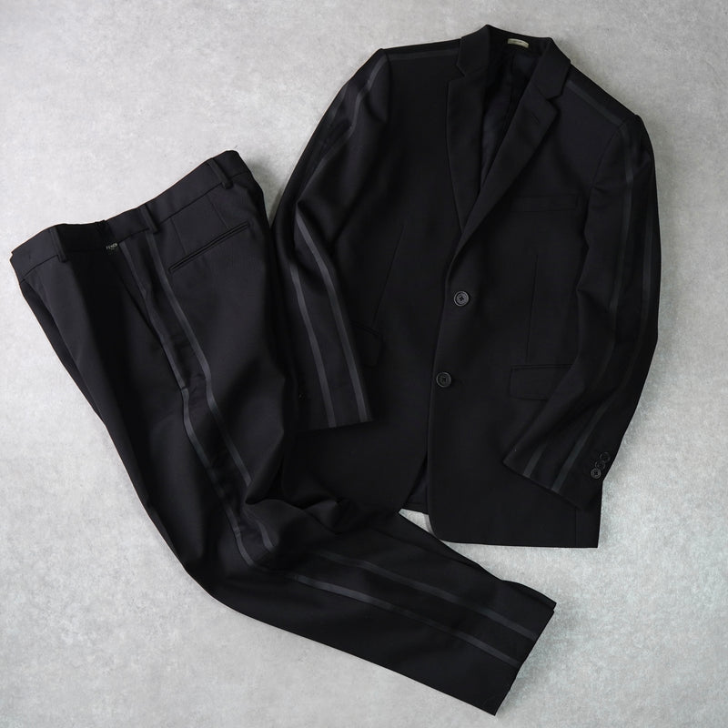 フェンディ ライン セットアップ スーツ メンズ ブラック / グレー