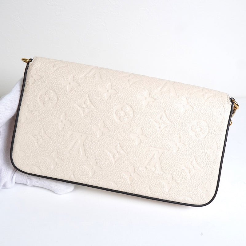 ルイ ヴィトン モノグラム アンプラント ポシェット フェリシー クリーム M82363