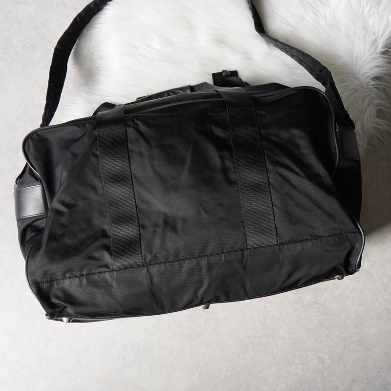 プラダ テスート ポコノ ナイロン / サフィアーノレザー 2way ボストンバッグ ブラック