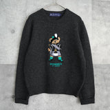 バーバリー ヴィンテージ テディベア 刺繍 ニット レディース グレー