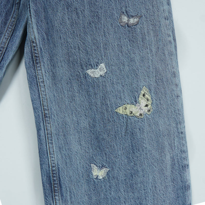 アワーレガシー 25SS VAST CUT バタフライ 刺繍 デニム ブルー