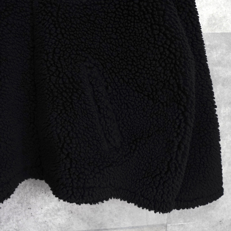 ナイキ ビッグ スウッシュロゴ ボアジャケット ブラック