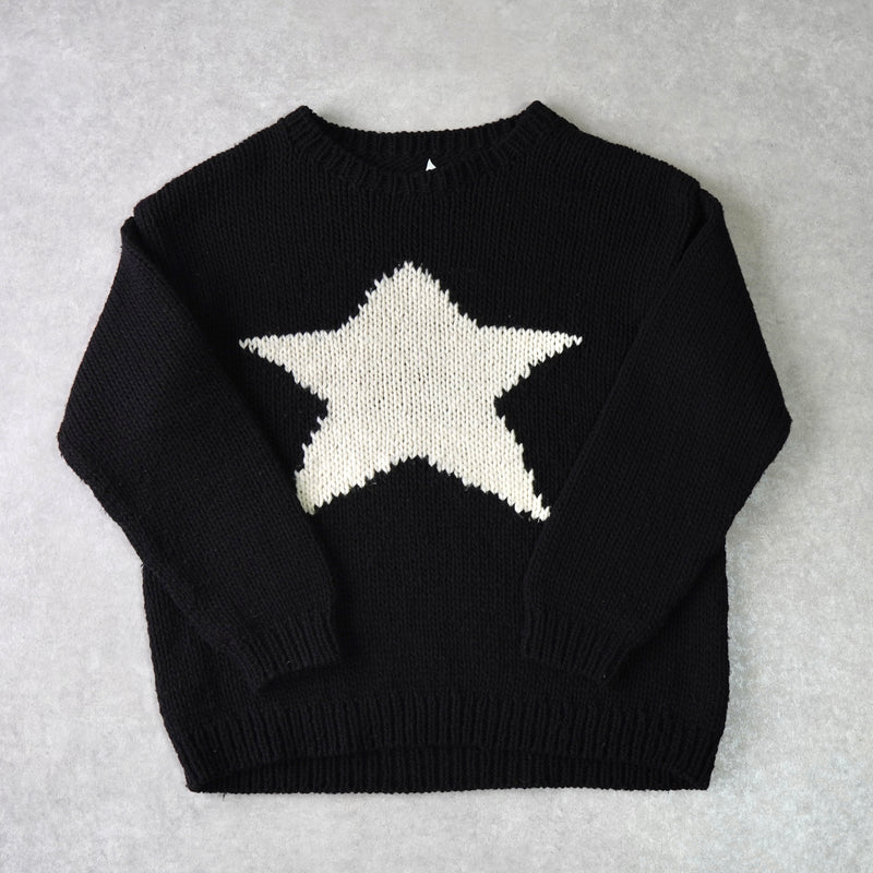 THRIFTY LOOK STAR HAND KNIT スリフティールック スター ハンドニット ブラック