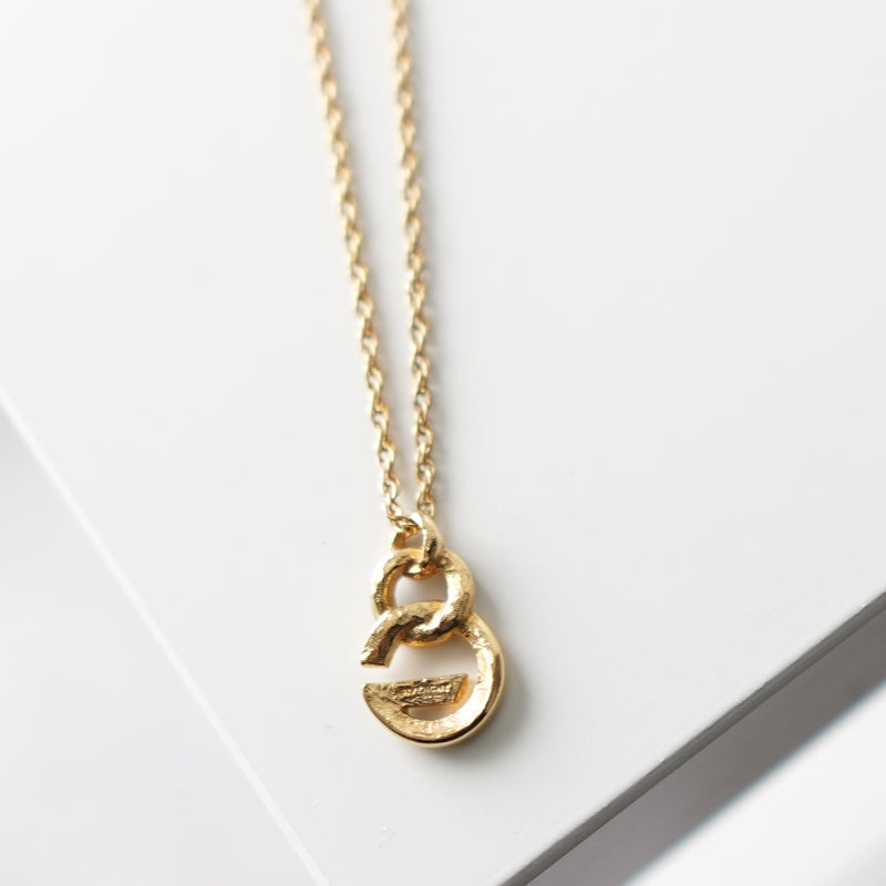 G Logo Rhinestone Gold Necklace