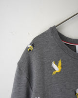トムブラウン バード ビー 刺繍 スウェット グレー サイズ3 レディース