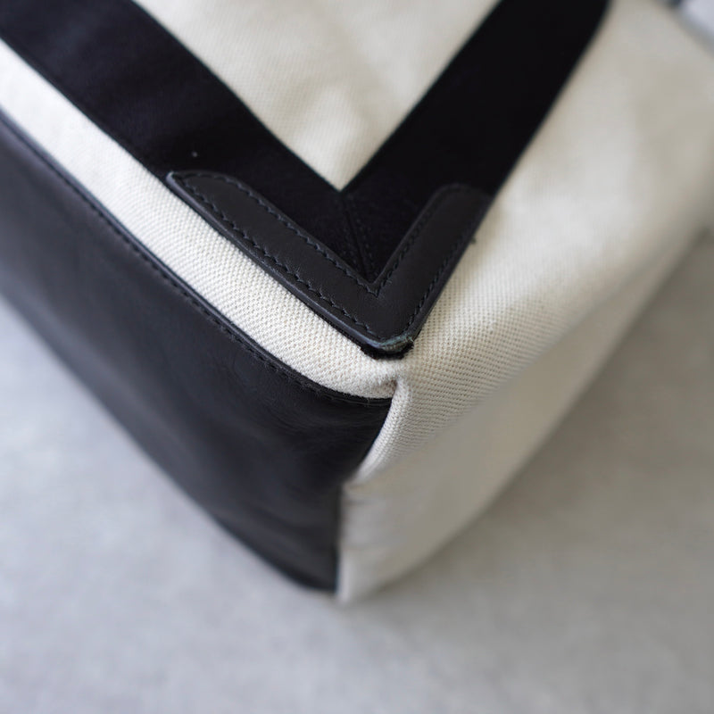 Navy Cabas Canvas Tote Bag - NEWSED