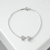 ティファニー ダイヤモンド ダブル ラビングハート ブレスレット シルバー925 レディース