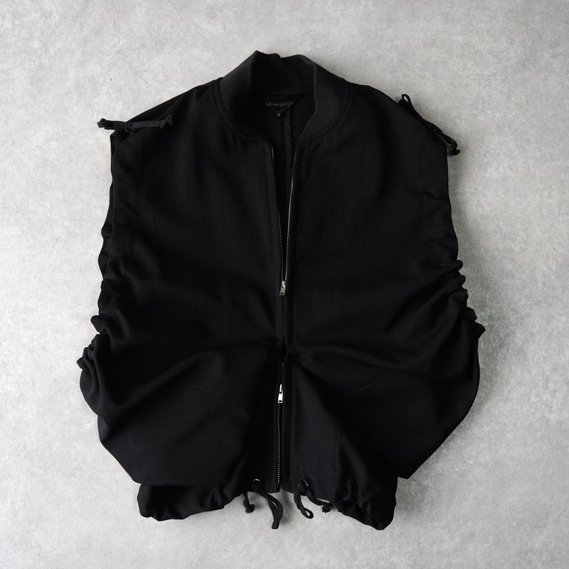 コムデギャルソン 1990年製 変形 ジッパー ベスト レディース ブラック