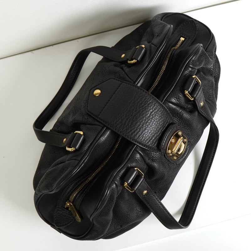 ルイ ヴィトン モノグラム マヒナ ルナーPM ショコラ ハンドバッグ ダークブラウン M97051