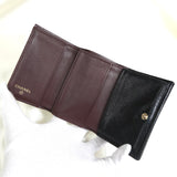 シャネル ココマーク マトラッセ キャビアスキン 三つ折り財布 ブラック A番台8桁