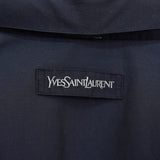 イヴ サンローラン ヴィンテージ YSLロゴ ブルゾン ジャケット ネイビー / ベージュ