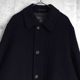 バーバリー ヴィンテージ カシミヤ混紡 ウールコート ブラック