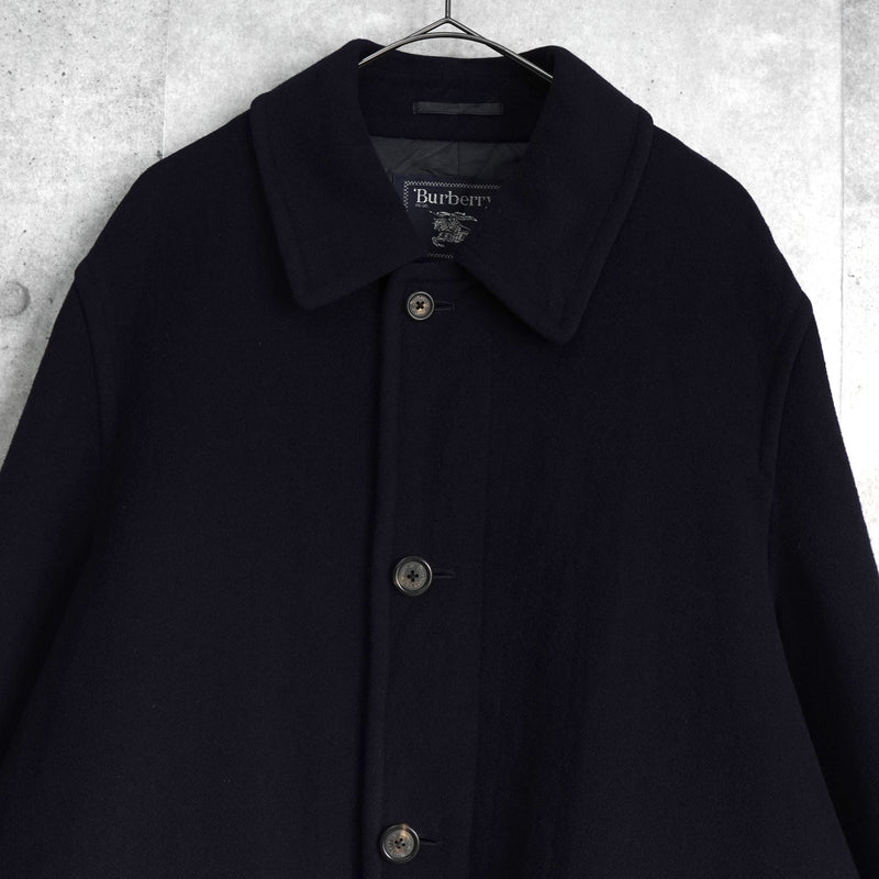 バーバリー ヴィンテージ カシミヤ混紡 ウールコート ブラック