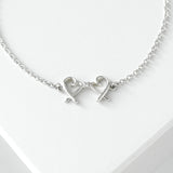 ティファニー ダイヤモンド ダブル ラビングハート ブレスレット シルバー925 レディース