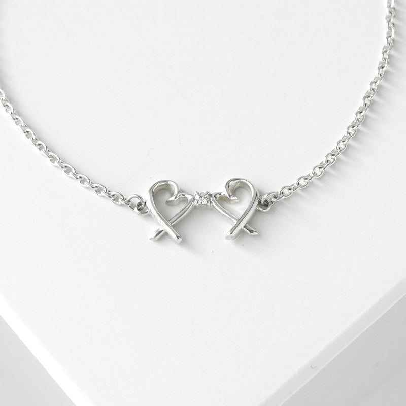 ティファニー ダイヤモンド ダブル ラビングハート ブレスレット シルバー925 レディース