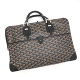 ゴヤール アンバサッドMM PVC/レザー ブリーフケース ビジネスバッグ ブラック メンズ