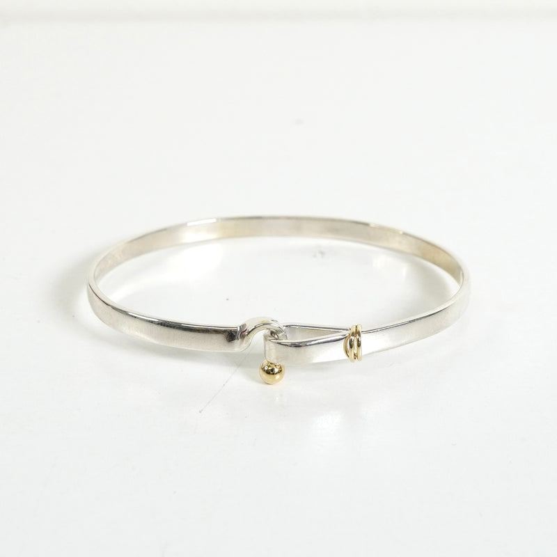 ティファニー フックアンドアイ バングル 925/750 新品磨き済