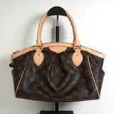 ルイ・ヴィトン モノグラム ティボリPM レザー ハンドバッグ ブラウン M40143