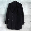 イヴ サンローラン ヴィンテージ YSLロゴ ウール Pコート ブラック
