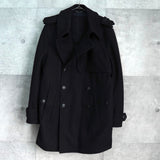 イヴ サンローラン ヴィンテージ YSLロゴ ウール Pコート ブラック