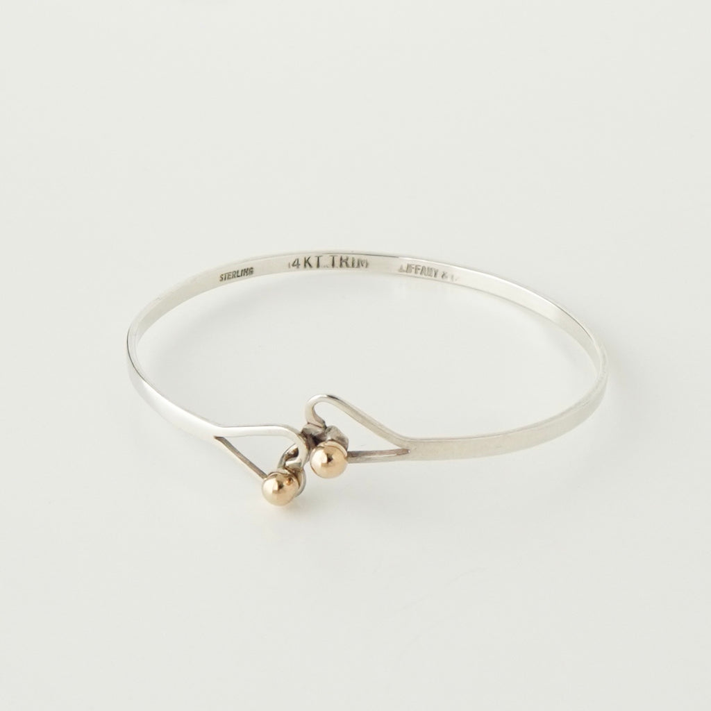 ティファニー ハート フック 14K × 925 バングル シルバー / ゴールド