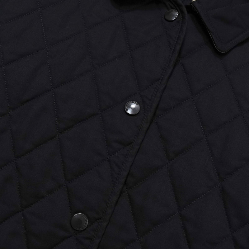 バーバリー ロンドン ノバチェック裏地 キルティングジャケット レディース ブラック