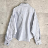 アミパリ アミ パリス ハートロゴ クロップドシャツ 長袖シャツ ブルーグレー