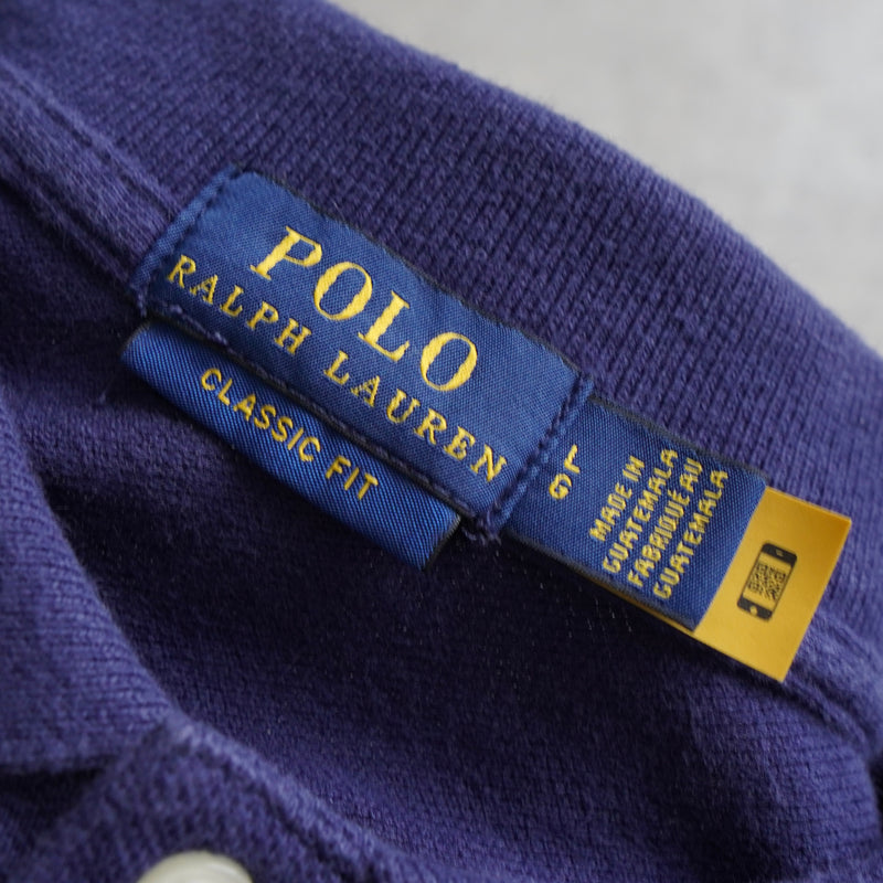 深海军蓝 Ralph Lauren 徽标刺绣短袖 Polo 衫