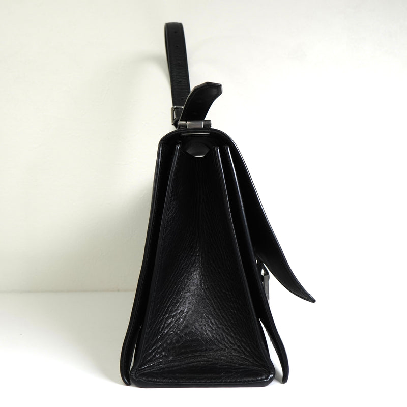 バレンシアガ クラッシュ レザー スリングバッグ ワンショルダーバッグ ブラック