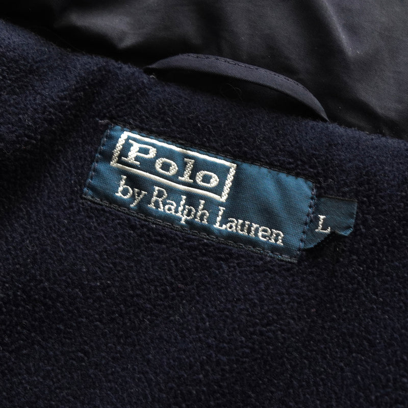 ポロ ラルフローレン ポニーロゴ フリース裏地 中綿 ブルゾン ネイビー