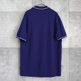 Prada 橡胶徽标海军蓝短袖 Polo 衫