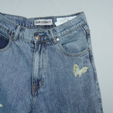 アワーレガシー 25SS VAST CUT バタフライ 刺繍 デニム ブルー