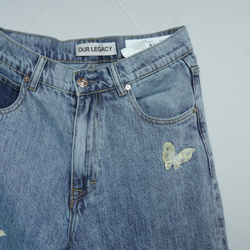 アワーレガシー 25SS VAST CUT バタフライ 刺繍 デニム ブルー