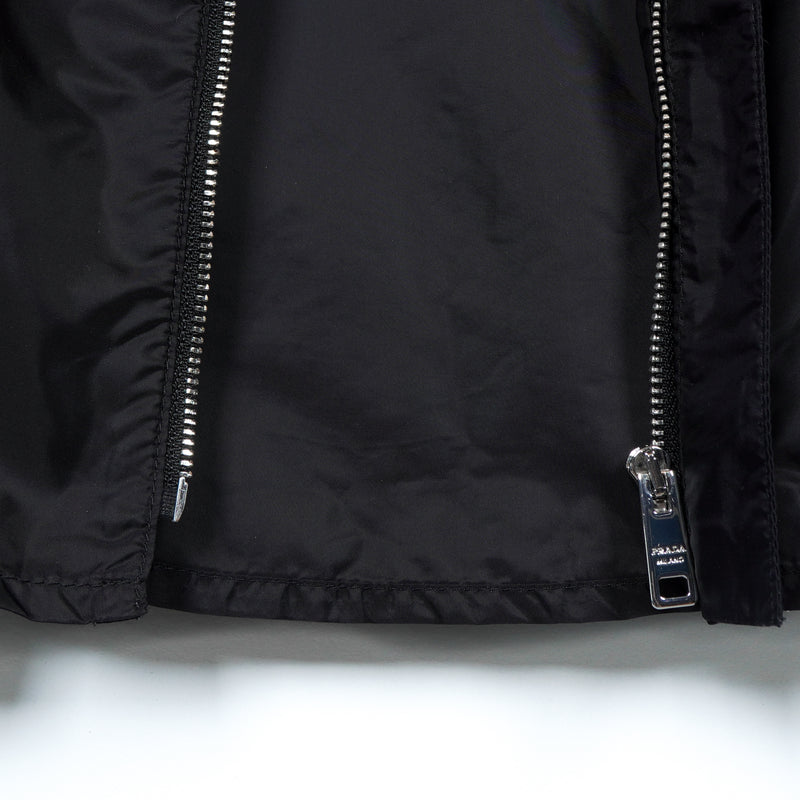 プラダ ロゴ ジップ ナイロン 長袖シャツ シャツジャケット ブラック