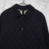 バーバリー ロンドン ノバチェック裏地 キルティングジャケット レディース ブラック