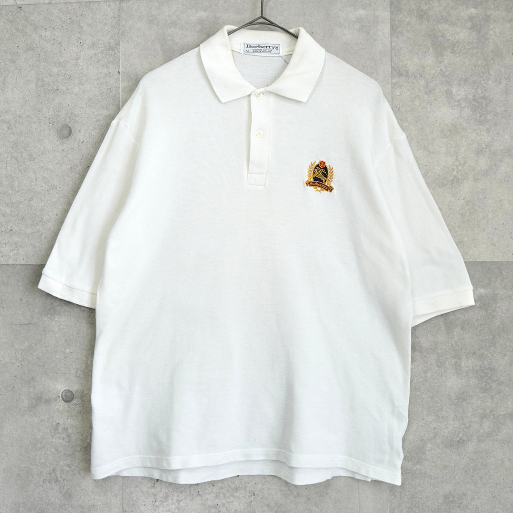 4L 美品 綺麗 BURBERRY バーバリー 半袖ポロシャツ ホワイト 白 楽天市場】バーバリー ポロシャツ トップス ホワイト メンズ