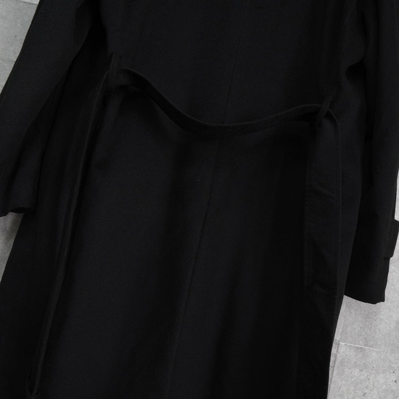 ジバンシィ 4Gロゴ カシミヤ ステンカラーコート ブラック